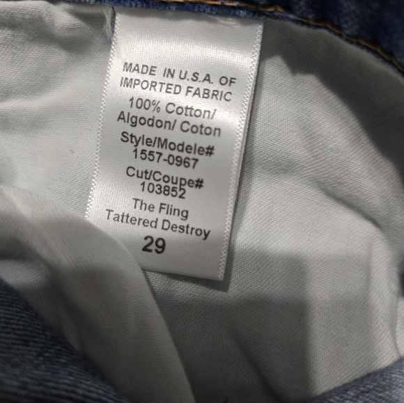 NWT Current/Elliot The Fling Slim Boyfriend Jeans in Tattered Destroy, Size 29. - Picture 15 of 15